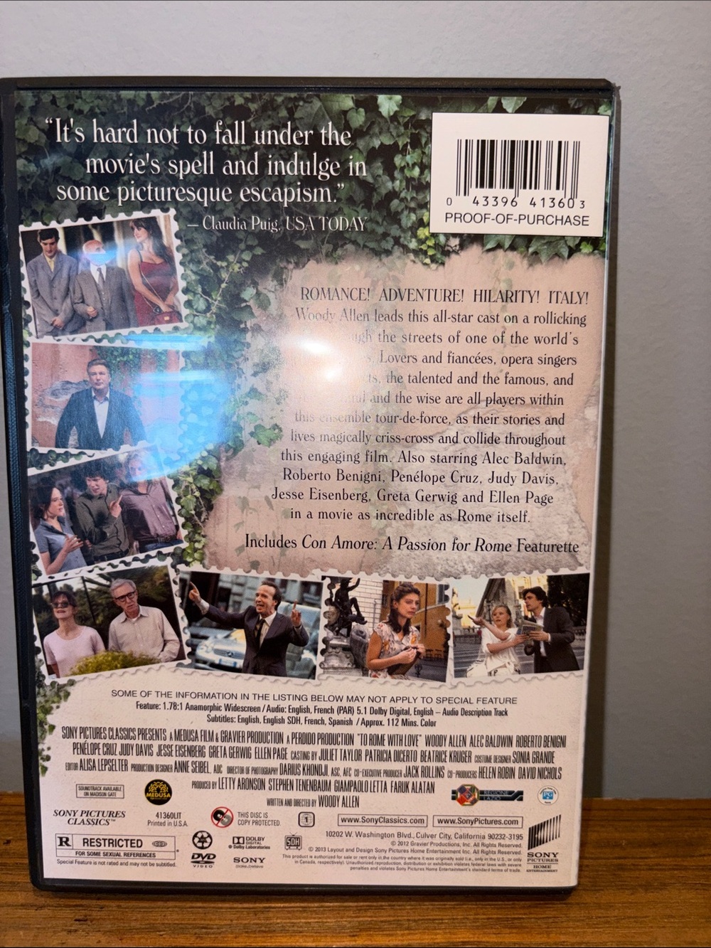 'To Rome With Love' DVD - Picture 2 of 3